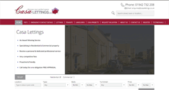 Desktop Screenshot of casalettings.co.uk